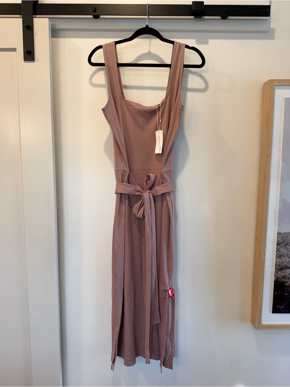 Vince Mauve Sleeveless Maxi Dress with Waist Tie L